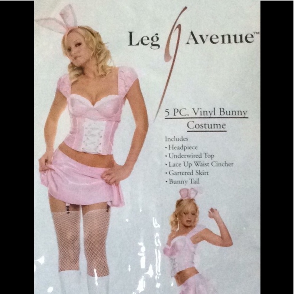 Leg Avenue Pink Vinyl Bunny Costume